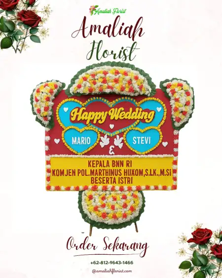 Papan Bunga Pernikahan Sajira